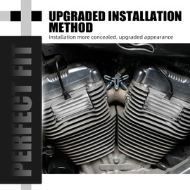 NICECNC Silver Spark Plug Head Bolt Covers Finned Spark Plug Cover Aluminium CNC Compatible with Harley Forty Eight XL1200X 2010-2022, Sportster 1200 Custom XL1200C 2004-2019, See Fitments