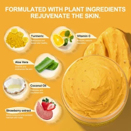 Crema Exfoliante Facial Con Vitamina C Y Cúrcuma. Exfoliante