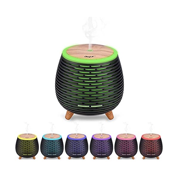 Mini Aromatherapy Oil Diffuser, 90ml Portable Humidifier with 2 Mist Modes 7 Colors LED Night Lights Waterless Auto Shut-off, Small Aroma Diffuser Great for Home Office Bedroom Dec