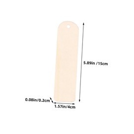 NUOBESTY Set of 30 Wooden Bookmarks Blank Unfinished DIY Paintable Bookmarks Holes for Craft Decorations Perfect for DIY Projects