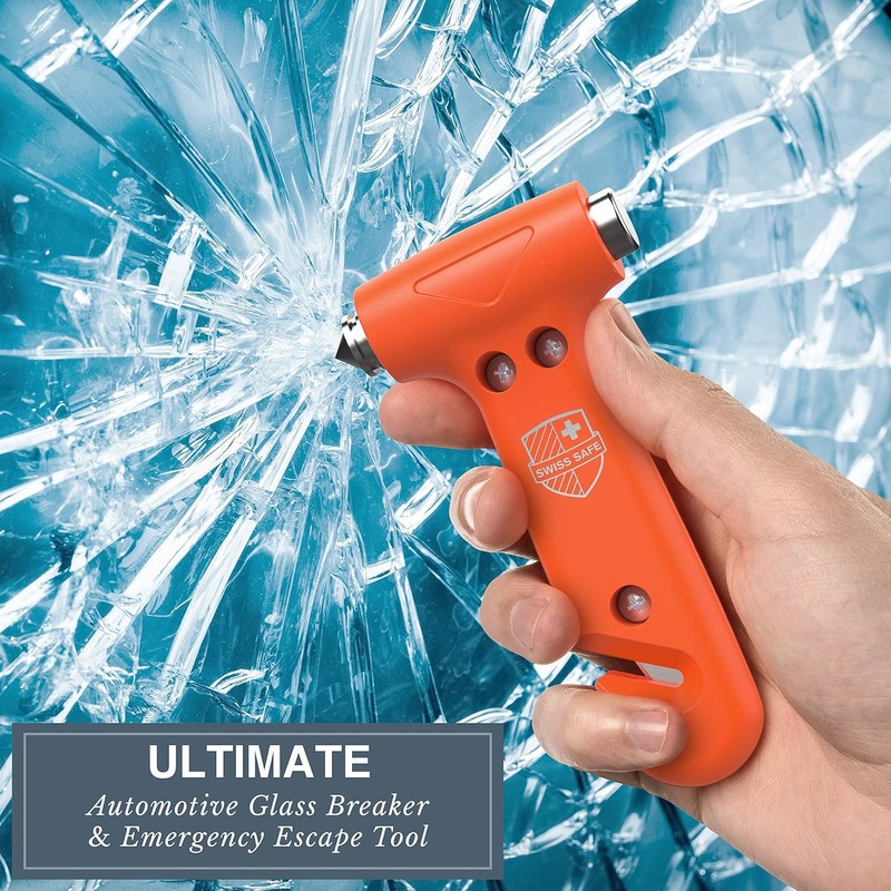 Swiss Safe Durable 5-1 Car Safety Hammer Window Breaker Breaker