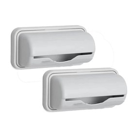 gofidin 2pcs Trash Bag Dispenser Roll Holder, Wall Mounted Storage Boxes Bathroom Supplies Plastic Bags Container Home Storage Organization
