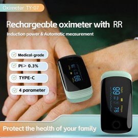 Finger Pulse Oximeter, Fingertip Blood Oxygen Saturation with Pulse Monitor, Oximeter with Lanyard, Pulse Oximeter for Sport and aviation use olny (green)