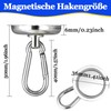 DGDUBRB Pack of 4 Magnetic Hooks, Extra Strong, 35 kg