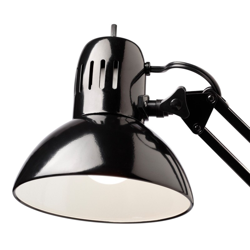 GLOBE Electric 12641 Architect 32" Swing-Arm Clamp-On Lamp, Black Architect,
