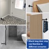 Door Stopper, 6 Inch Long Door Stop, Black Door Stop