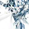 Gibelle Blue Eucalyptus Shower Curtain, Watercolor Plant Leaves with Floral