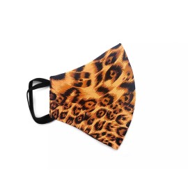Mia Jewel Shop Fabric Face Mask Cotton Reusable Washable Adult Handmade in USA - Cheetah Print
