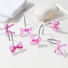 MALLMALL6 12Pcs Pink Bow Knot Shower Curtain Hooks Decorative Coquette
