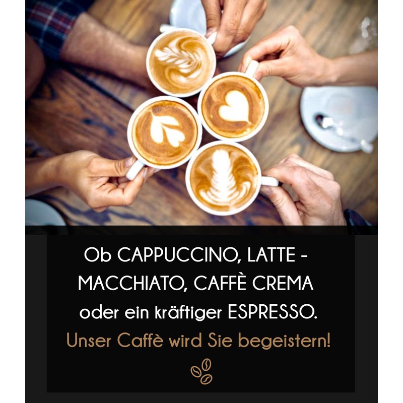 Glucksblatt Premium Caffe Symphony Whole Beans Medium Strength Roasting Intense