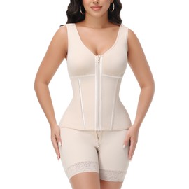 M MYODRESS Fajas Colombianas Shapewear for Women Postpartum Tummy Control Full Body Shaper Butt Lifting Bodysuit Bbl Post Surgery Tummy Tuck Compression Garment Curvy Faja Stage 2 High Compression