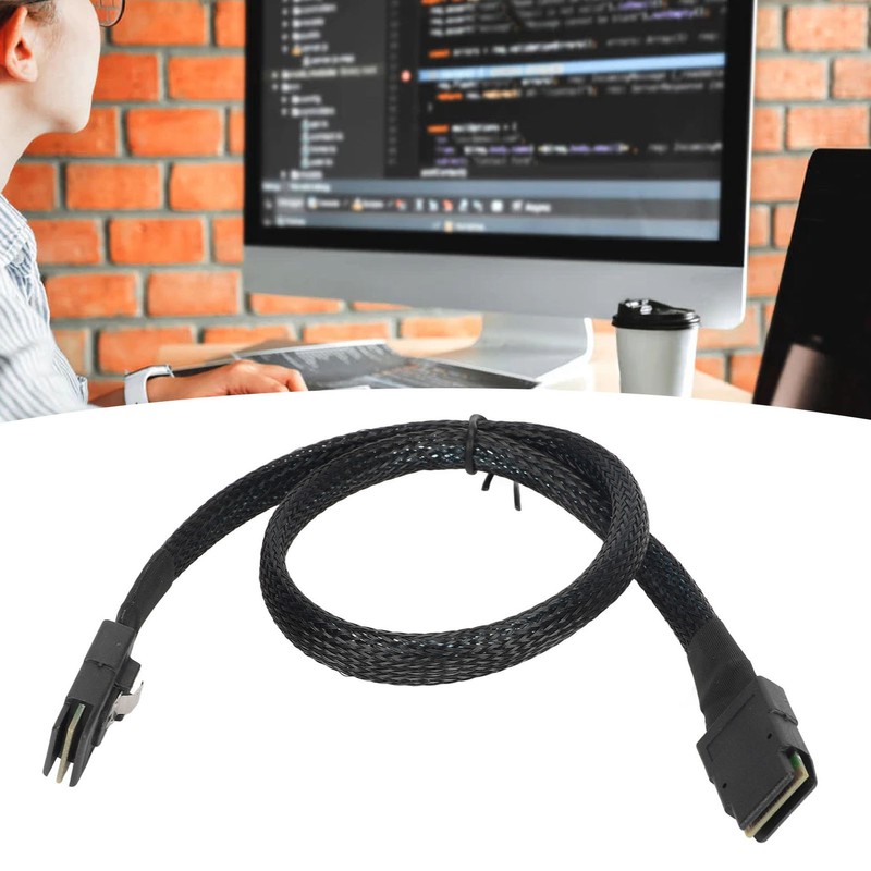 Mini SAS SFF 8087 Cable Dual Straight Head Computer Server