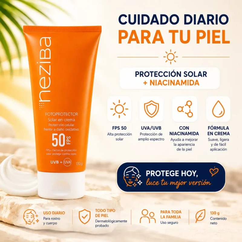 Protector Solar En Crema Neziba Fps 50 Niacinamida Uva/uvb