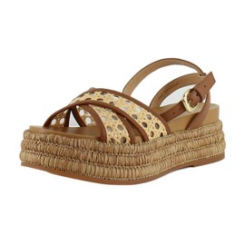 Dolce Vita Women's WRILEY Sandal, Saddle Woven Raffia, 8.5