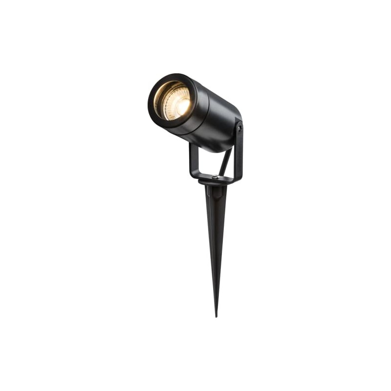 Eamon - 230V IP65 GU10 Polycarbonate Spike Light - Black