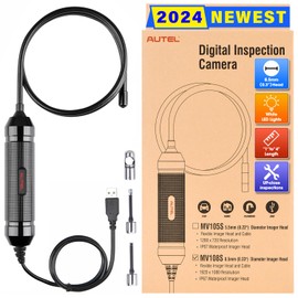Autel MaxiVideo MV108S Digital Inspection Camera, 2024 Upgrade MV108/ MV105S/ MV105, 2MP 1920x1080, IP67 Waterproof Industrial Endoscope, 39.37'' Flexible Snake Cable, Compatible w/Autel Scanner & PC