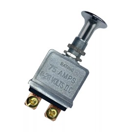 Automotive Authority 75 Amps Heavy Duty Push Pull On-Off Switch 2 Terminal 6-28 Volts DC