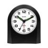 Sharp Small Battery Operated Analog Alarm Clock Silent No Ticking,