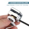 uxcell 23 mm Shower Door Rollers, Double Shower Door Runners