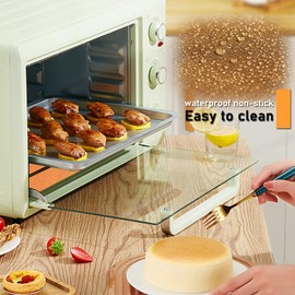 Oven Liners for Bottom of Oven 5 Pack, YTFGGY 16"x 20" Non Stick Teflon Electric Oven Liners Mat, for Bottom of Electric Oven Gas Oven Microwave Charcoal or Gas Grills