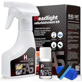 Headlight refurbishing Agent, New Automotive Headlight Restoration Kit,Oxidized and Yellowed Automotive Headlamps Blurring Enhanced Crystallization Coating Refurbisher for All Vehicle Types