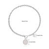 TseenYi Punk Chunky Toggle Necklace Silver Disc Pendant T Clasp