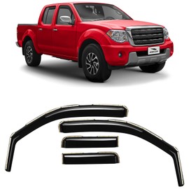 Voron Glass in-Channel Extra Durable Rain Guards for Suzuki Equator 2009-2013 Crew Cab, Window Deflectors, Vent Window Visors, 4 Pieces - 200460