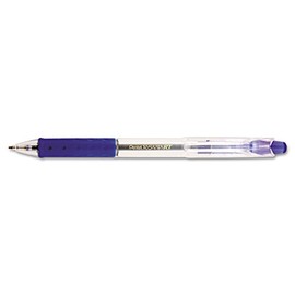 Pentel BK93C R.S.V.P. RT Retractable Ballpoint Pen, 1mm, Clear Barrel, Blue Ink, Dozen