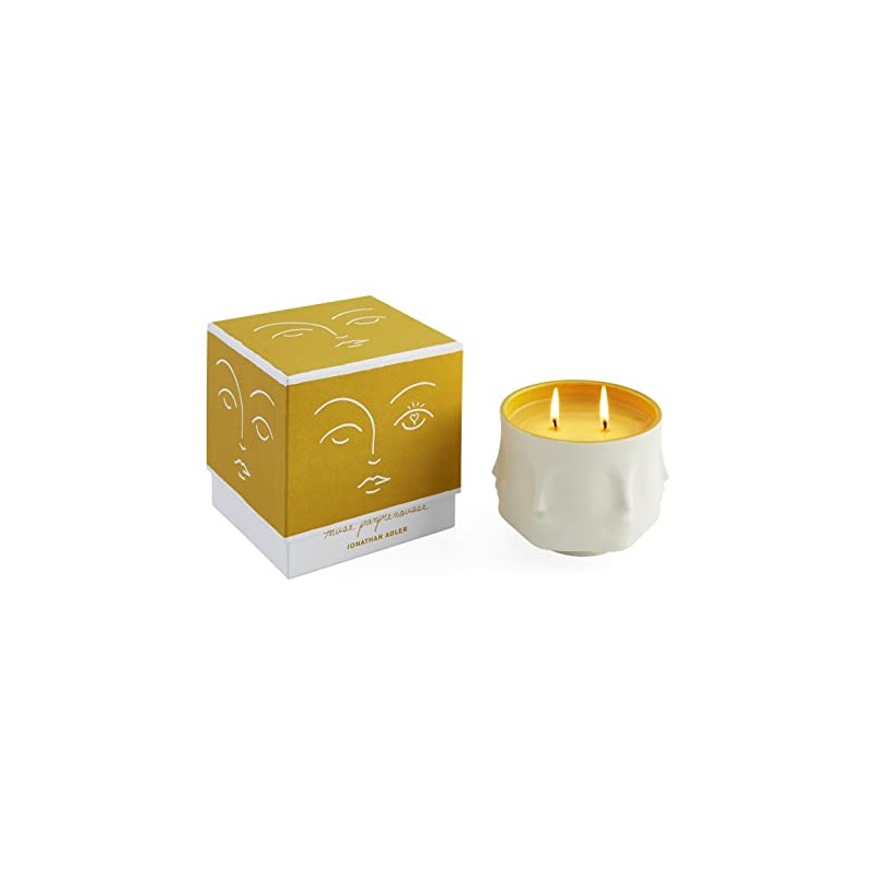 Jonathan Adler Muse Couleur Pamplemousse Candle, White/Yellow 5 25 inch