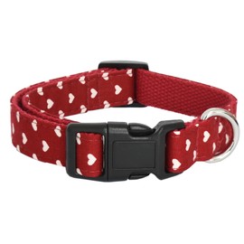 Bubblepup Dog Collar, Cute Cotton Dog Collars Adjustable Soft Girl Dog Collars for Small Medium Large Dogs