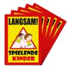 5 Stück Langsam ! spielende KINDER Schild 20 x 30