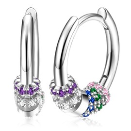 MILACOLATO Hoop Earrings for Women, 14-Carat Gold-Plated 925 Silver, Small, Surgical Steel, Jewellery
