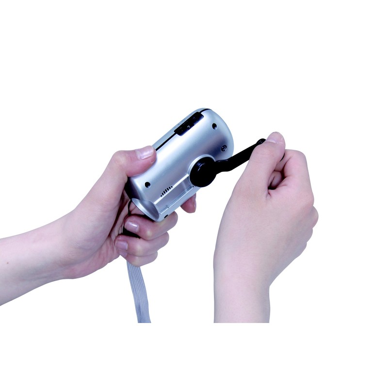 アイリスオーヤマ 防災グッズ 手回し充電ミニラジオライト JTL-22