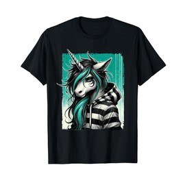 Goth Girl Cute E-Girl Women Gothic Unicorn Goth Emo Girl T-Shirt