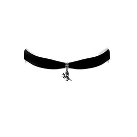 Victorian Vault Black Velvet Choker Jewelry Small Dragon Pendant Necklace