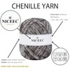 NICEEC 300g Soft Chenille Yarn Blanket Yarn Velvet Yarn for