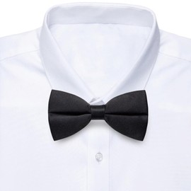 Guokoo Bow Ties for Men Solid Color Bow Tie Pre-Tied Adjustable - Men's Black Bow Tie for Party Wedding Available