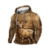 Mens Western Deer Sweatshirt Hunting Cloths Hooded Sweatshirt Men 3D