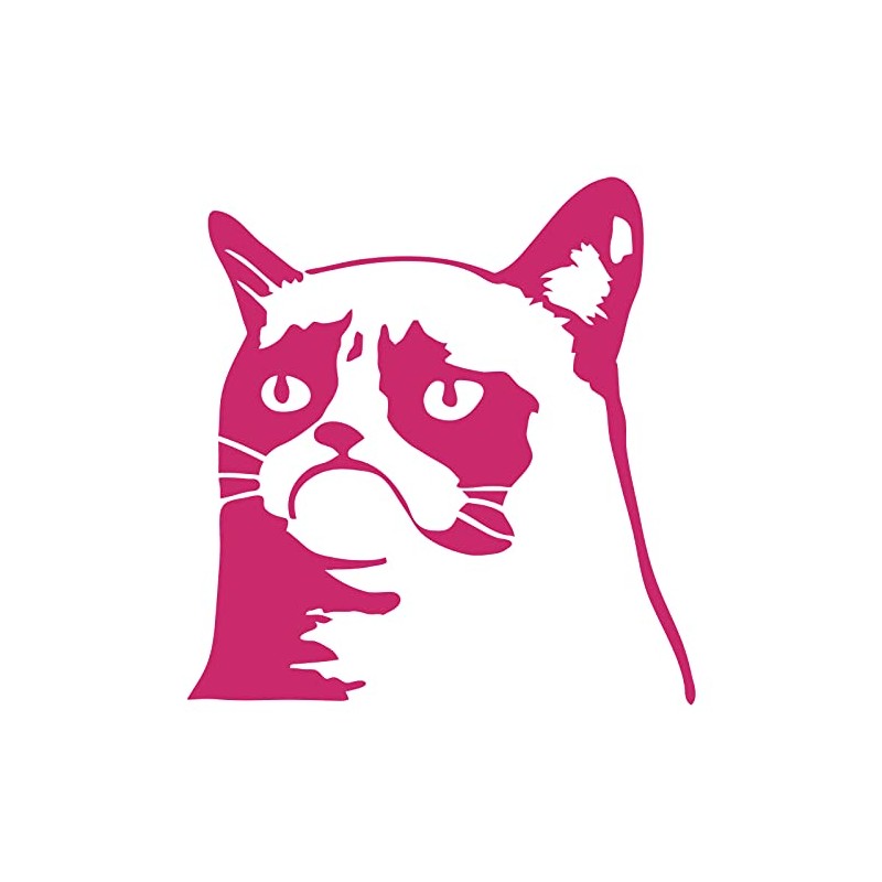 Grumpy Cat Head - 5" x 5.2" - Vinyl Decal