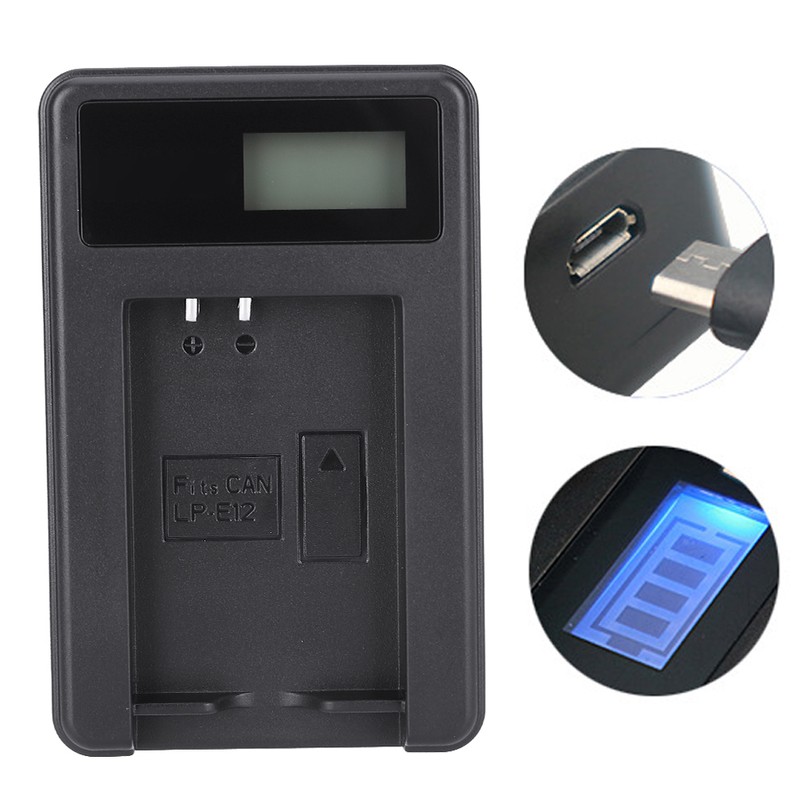 SEIVI LP E12 Camera Battery LCD Charging Display USB Intelligent