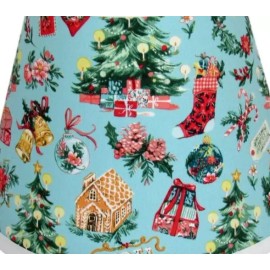 Albert Estate LTD., 10" Christmas Morning Print Clip-on Lamp Shade