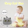 MUFEIRUO 8in Grey Cat Stuffed Animals,Grey Cat Plush Toy,Cute Grey