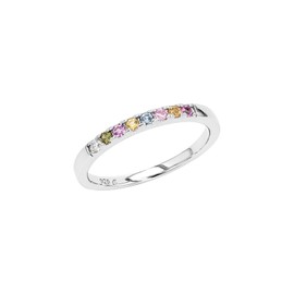 s.Oliver 2037842 Women's Ring 925 Sterling Silver with Synthetic Zirconia Silver Comes in Jewellery Gift Box, Sterling Silver, Synthetic zirconia.