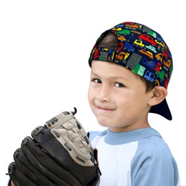 Gifts Treat Boys Baseball Cap Kids Sun Hat Snapback Caps Car Dinosaur Design Caps for Boys Girls, Autoprint-1