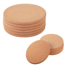 Cobenga Cork Coasters, 6 Pack Thick Cork Mats for Hot Pots, Non-Slip and Durable Coasters for Coffee, Tea, Kettles, Pots, Pans and Plants, 19 cm