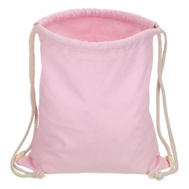 PATIKIL Cotton Drawstring Bags, Cotton Drawstring Backpack Foldable Sports Gym Bags for Women Men Gym Sports Trip, Pink