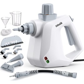 Udodik Handheld Steam Cleaner for home, Steamer for Cleaning, Multipurpose Portable Steam Cleaners Use with Safety Lock and 10 Accessory Kit to Remove Grime, Grease, and More, Save Time and Effort