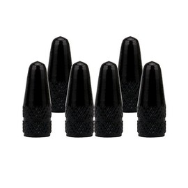 Senzeal 6PCS Presta Valve Cap Aluminum French Style Bicycle Air Tire Valve Caps Bike Dust Cap Black