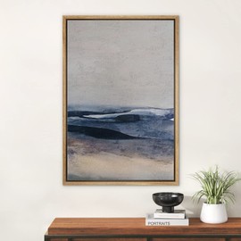 SIGNWIN Framed Canvas Wall Art Abstract Sea Landscape Canvas Prints Home Artwork Decoration for Living Room,Bedroom - 24x36 inches