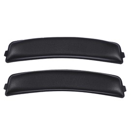 LABRIMP 2Pcs Black Leather Head Beam Cushions for Durable Replacement Pads for Comfortable Listening High Elasticity and Breathable Design